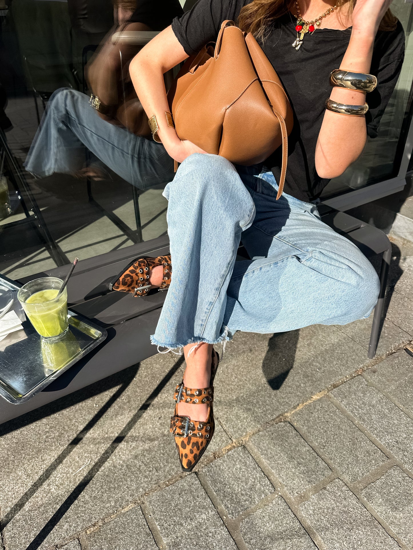 ELENA - Slingbacks à double brides léopard