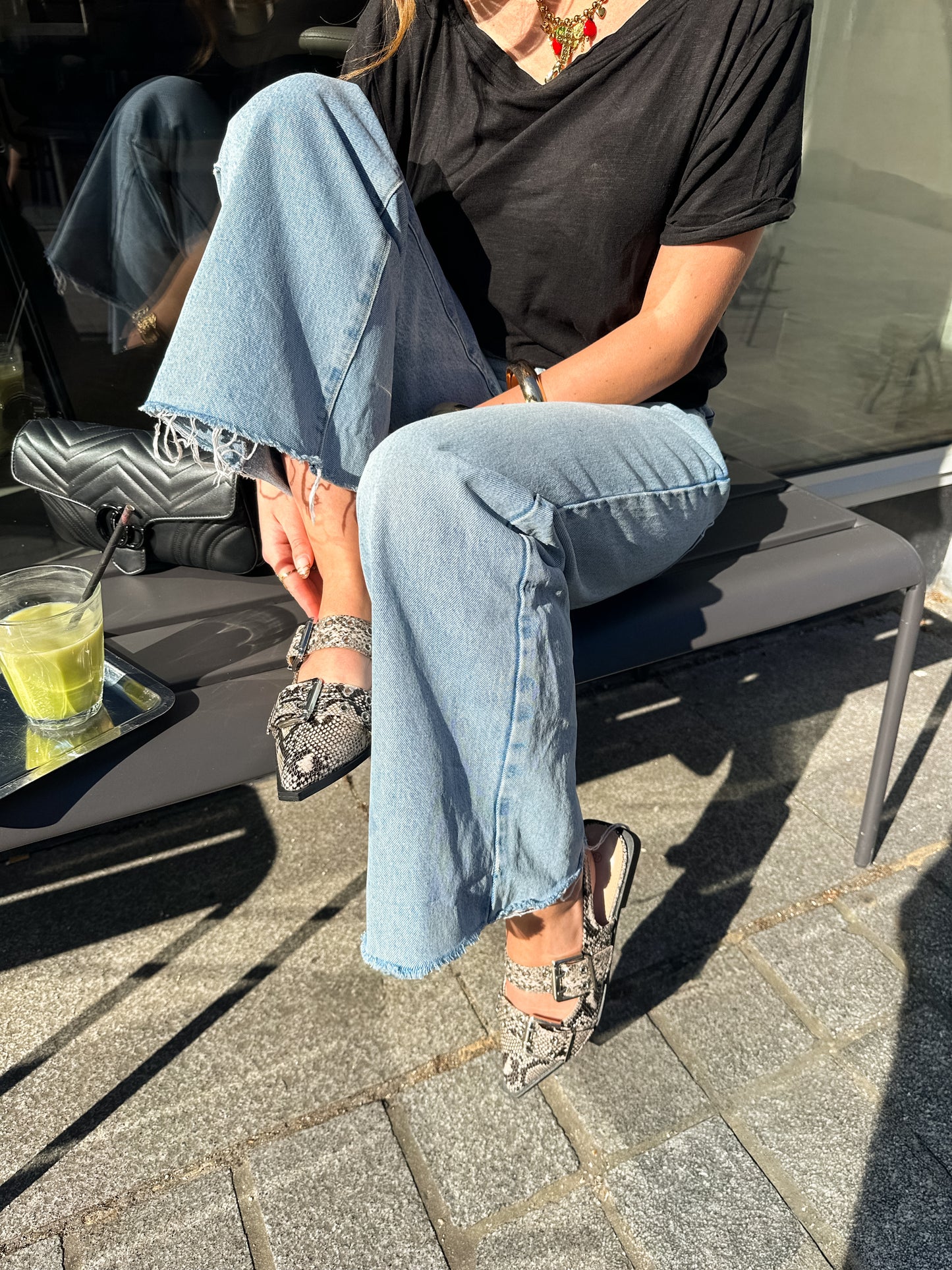 ELENA - Slingbacks à double brides serpent