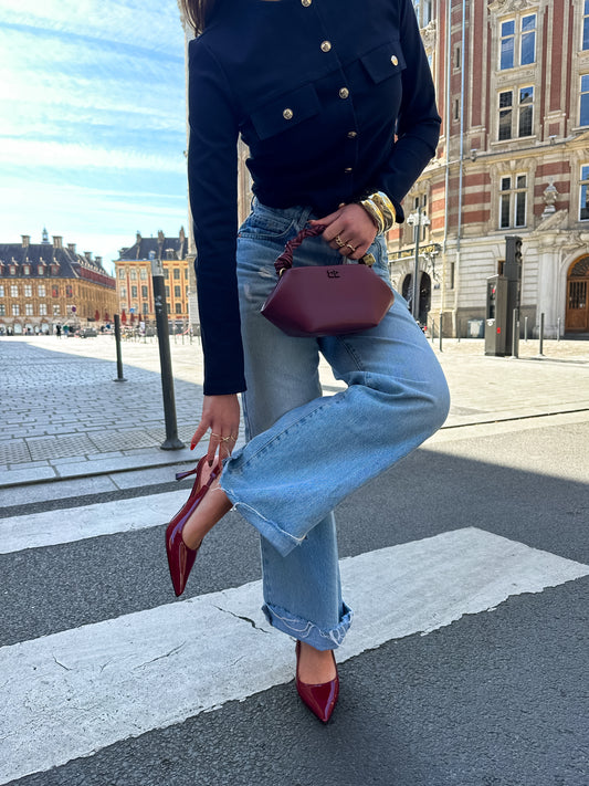 MATHILDE - Kitten heels vernies bordeaux